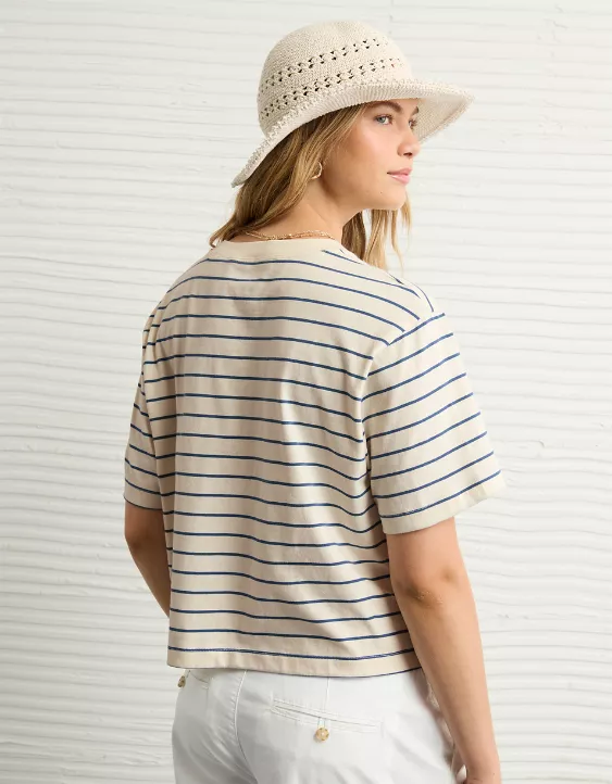 Aeo AE Boxy Striped T-Shirt