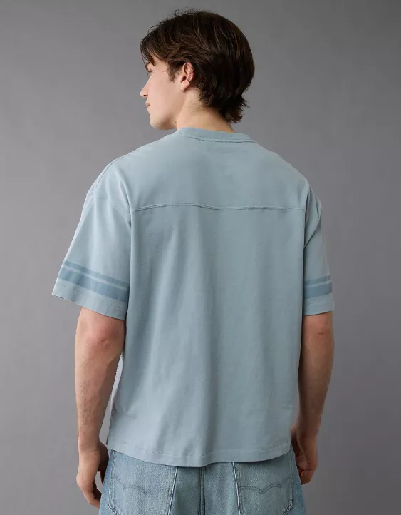 Aeo AE Boxy Sueded Football T-Shirt