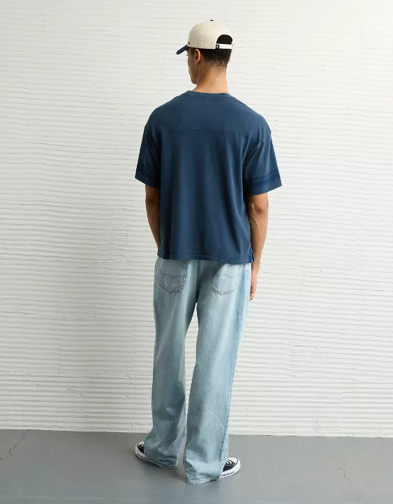 Aeo AE Boxy Sueded Football T-Shirt