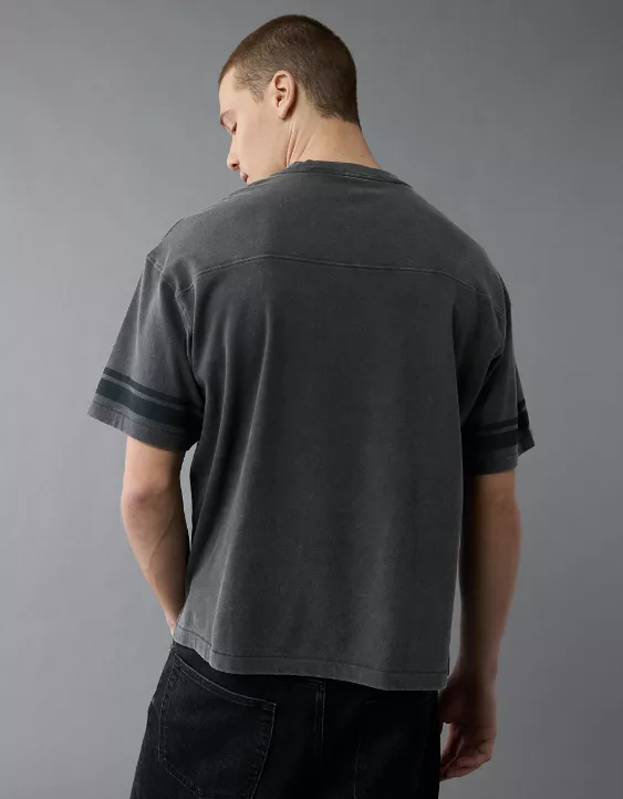 Aeo AE Boxy Sueded Football T-Shirt