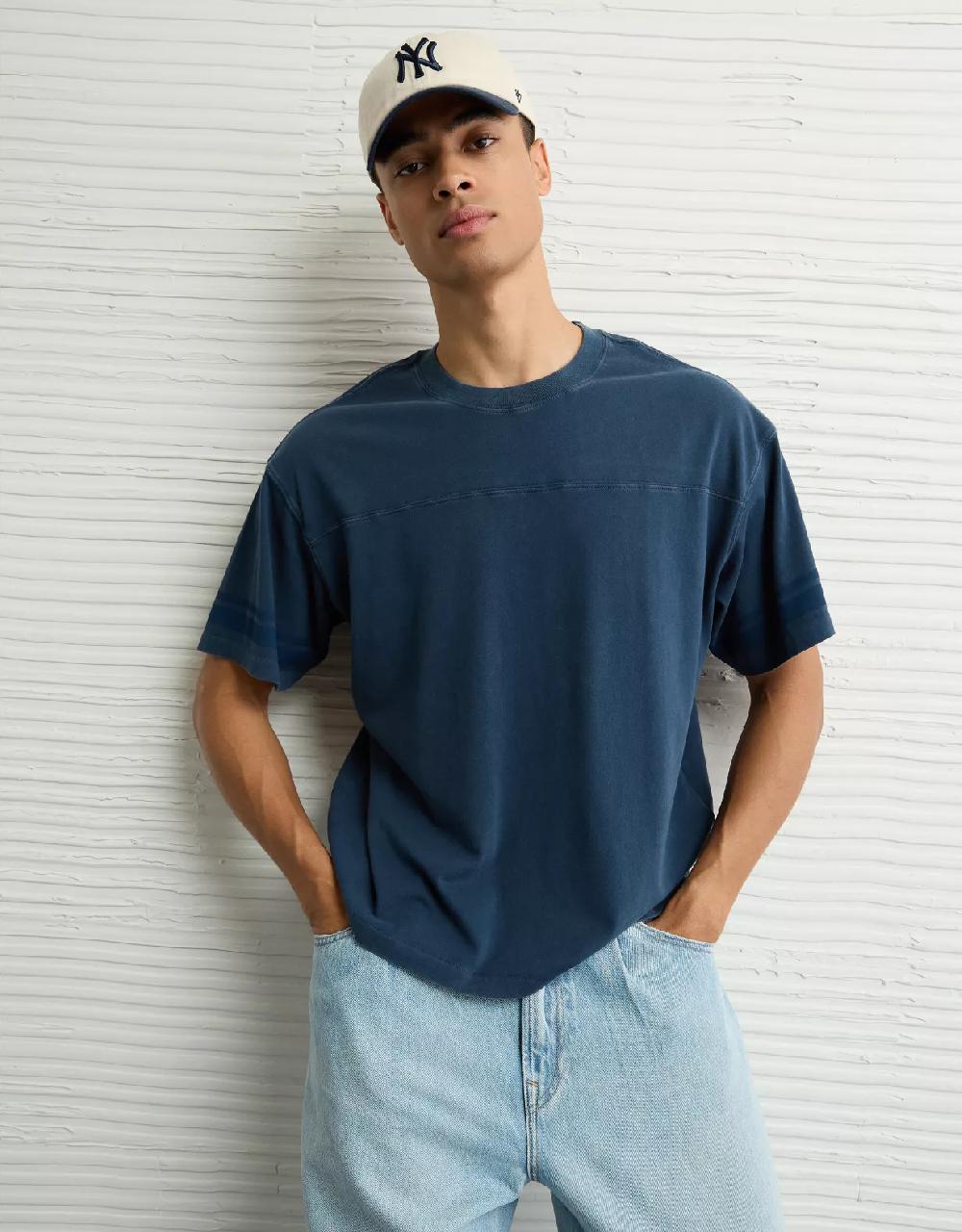 aeo AE Boxy Sueded Football T-Shirt