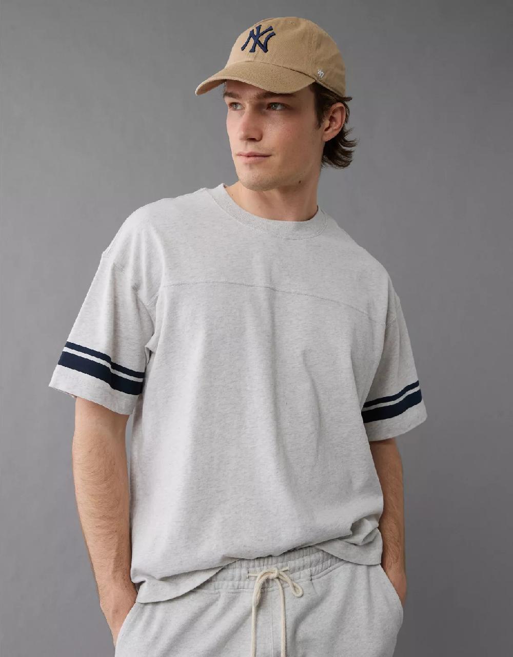 aeo AE Boxy Sueded Football T-Shirt