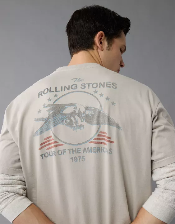 Aeo AE Boxy The Rolling Stones Graphic T-Shirt