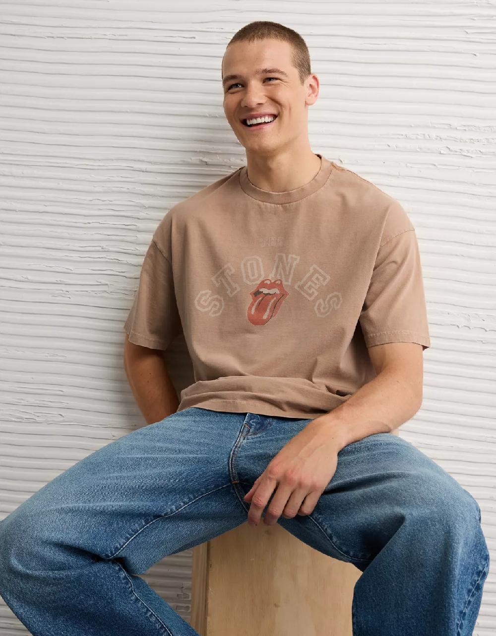 aeo AE Boxy The Rolling Stones Graphic T-Shirt