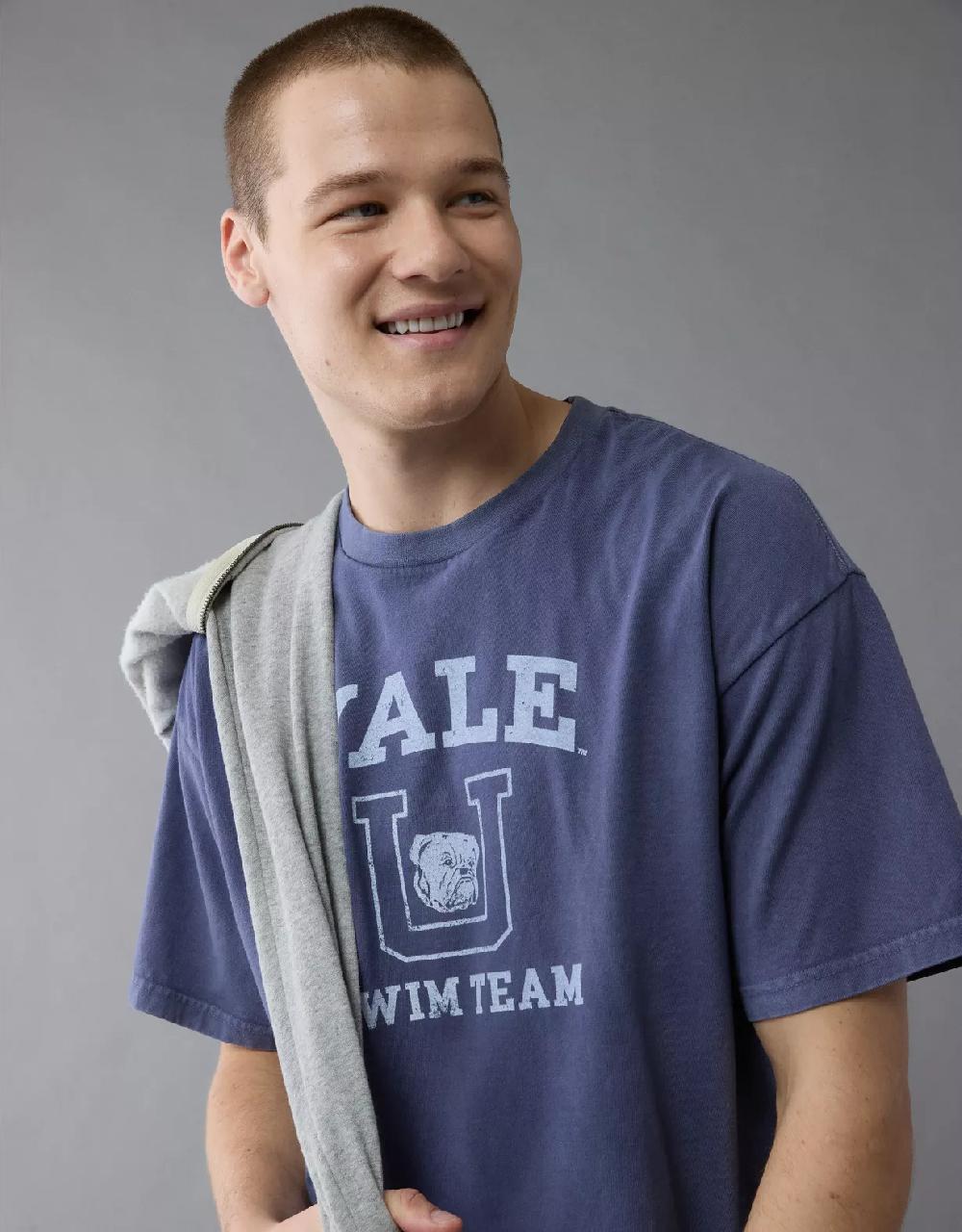 aeo AE Boxy Yale Graphic T-Shirt