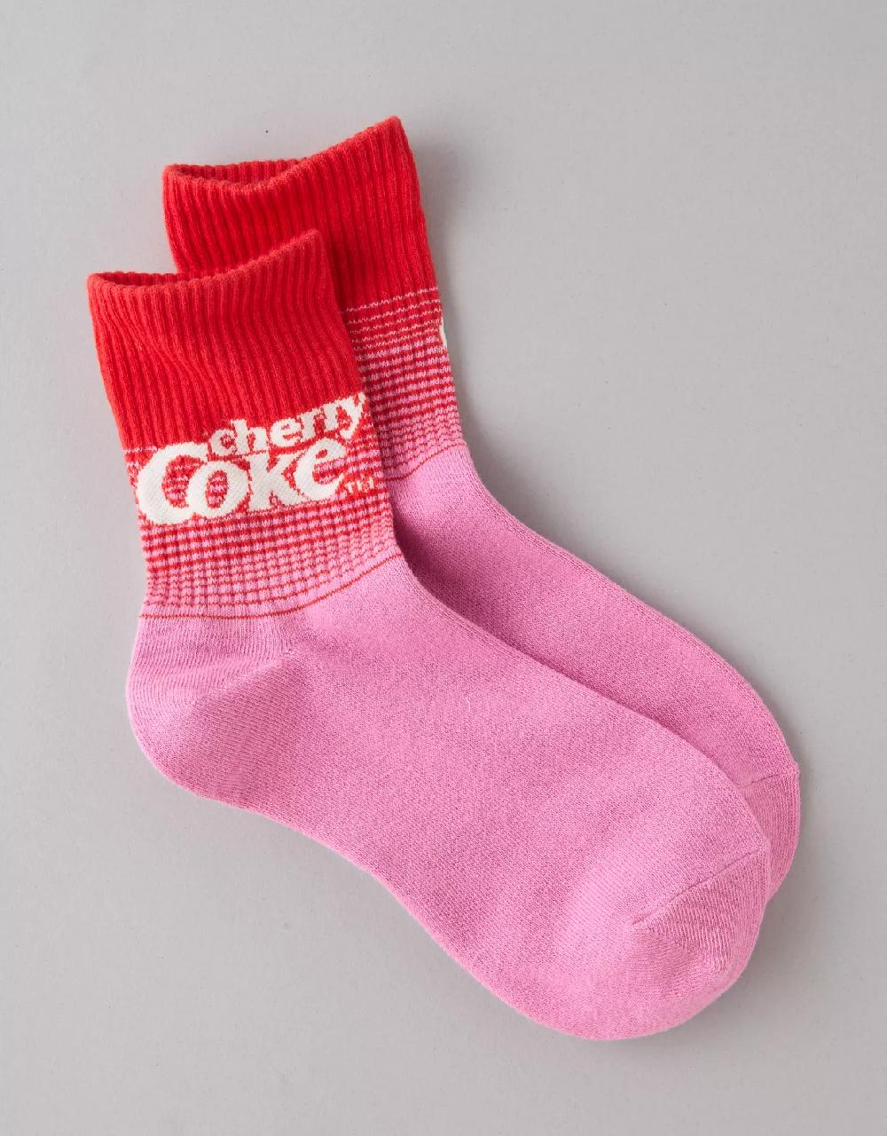 aeo AE Cherry Coke '90s Crew Socks