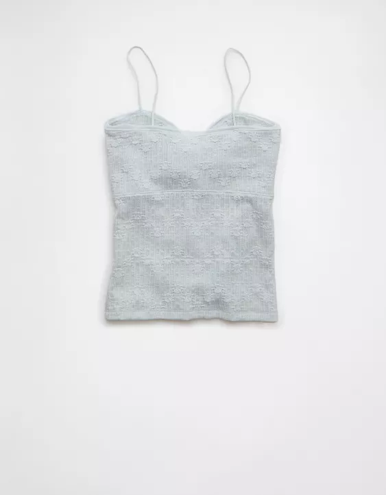 Aeo AE Cinched Lace Tank Top