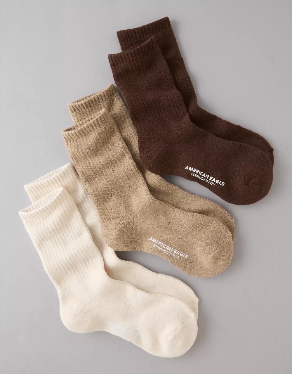 aeo AE Crew Socks 3-Pack