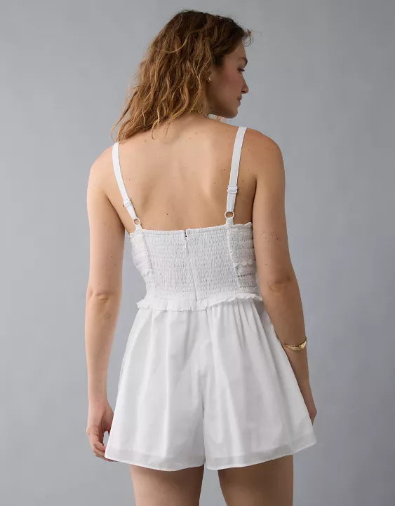 Aeo AE Crochet Bodice Romper