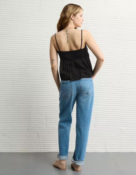 Aeo AE Crochet Eyelet Cami