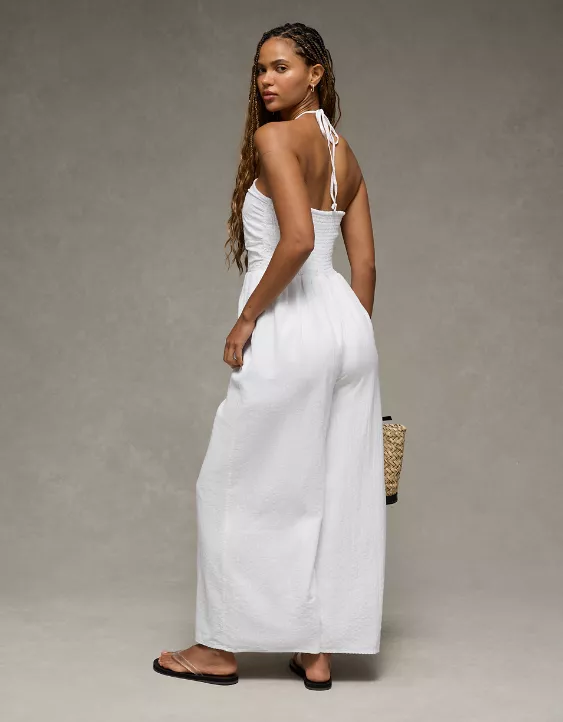 Aeo AE Cut-Out Halter Jumpsuit