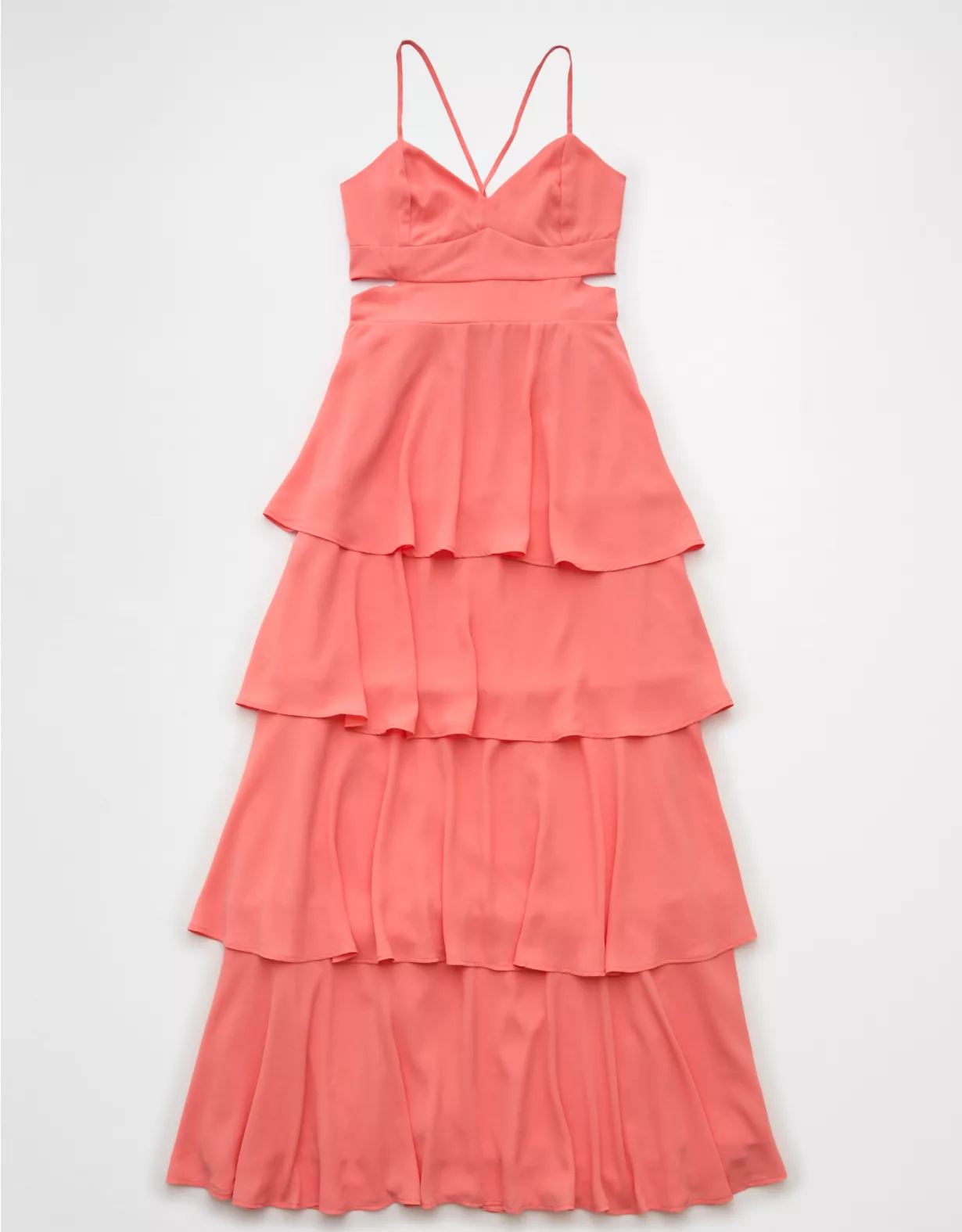 aeo AE Cut-Out Tiered Maxi Dress