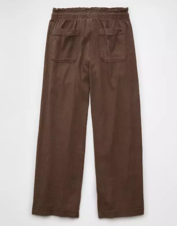Aeo AE Dreamy Drape Linen-Blend Pull-On Pant