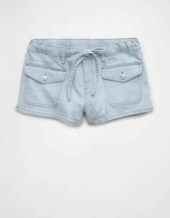 Aeo AE Dreamy Drape Stretch Denim Easy Shortie