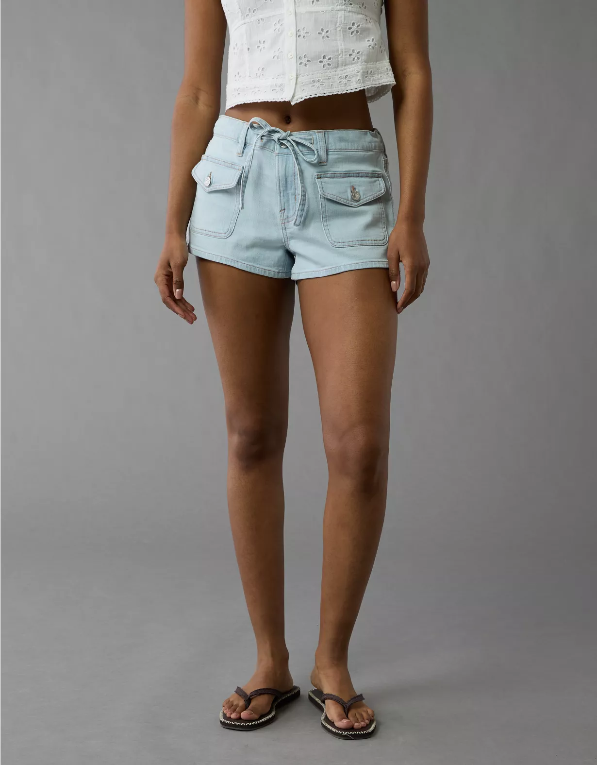 aeo AE Dreamy Drape Stretch Denim Easy Shortie