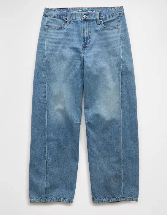 Aeo AE Dreamy Drape Strigid Barrel Jean