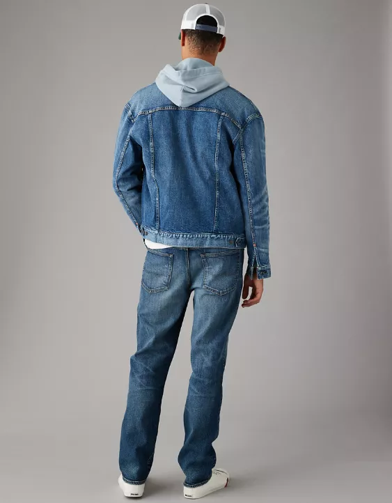 Aeo AE EasyFlex Distressed Relaxed Straight Jean