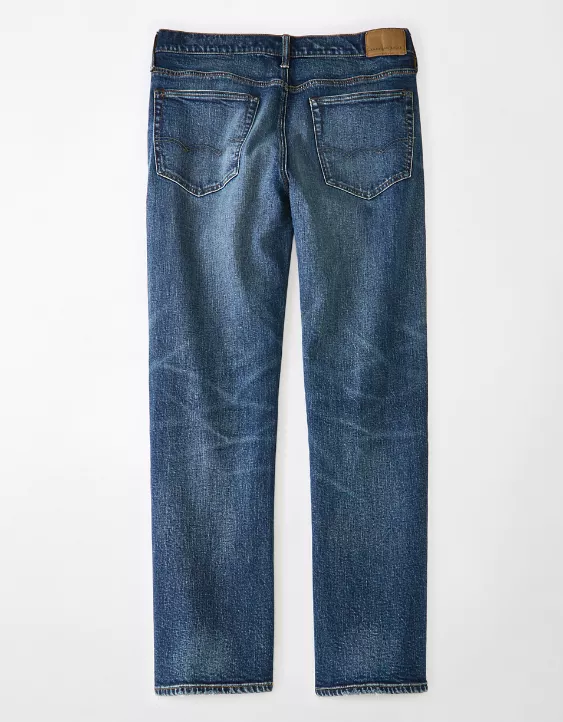 Aeo AE EasyFlex Distressed Relaxed Straight Jean