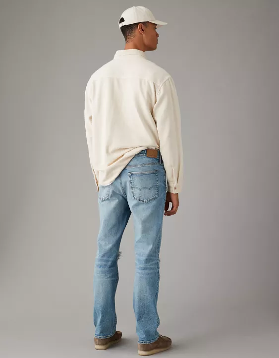Aeo AE EasyFlex Patched Relaxed Straight Jean