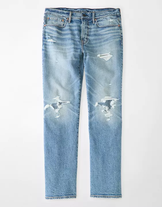 Aeo AE EasyFlex Patched Relaxed Straight Jean