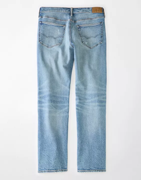 Aeo AE EasyFlex Patched Relaxed Straight Jean