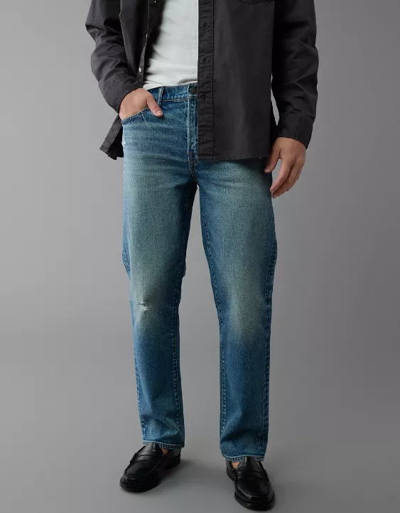 Aeo AE EasyFlex Ripped Original Straight Jean