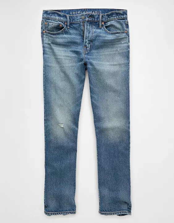 Aeo AE EasyFlex Ripped Original Straight Jean