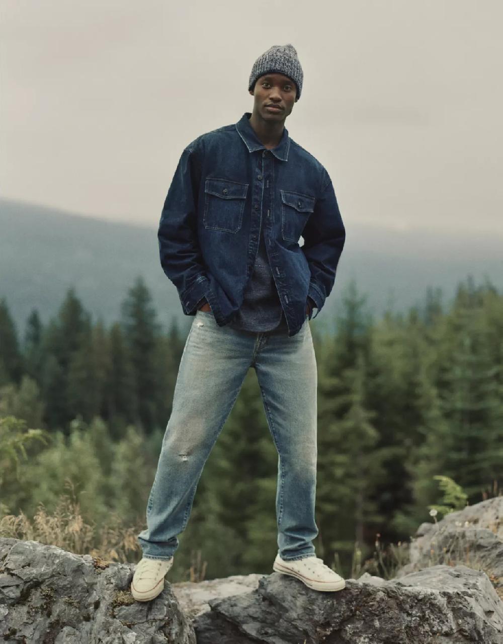aeo AE EasyFlex Ripped Original Straight Jean