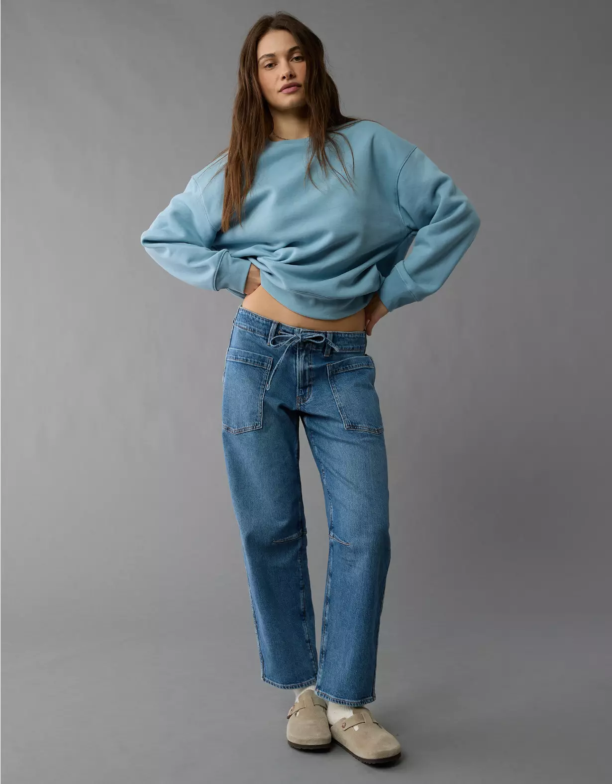 Aeo AE Everyday Luxe Crew Neck Sweatshirt