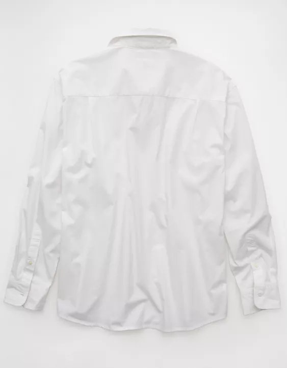 Aeo AE Everyday Relaxed Fit Poplin Button-Up Shirt
