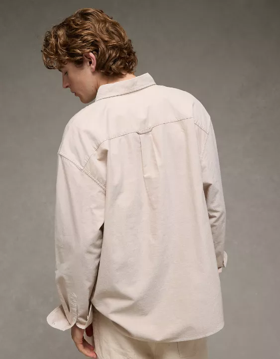 Aeo AE Everyday Relaxed Oxford Button-Up Shirt