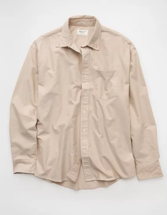 Aeo AE Everyday Relaxed Oxford Button-Up Shirt