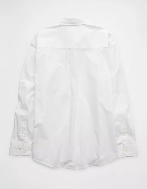 Aeo AE Everyday Relaxed Poplin Button-Up Shirt