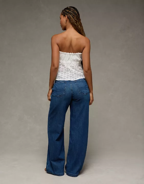 Aeo AE Eyelet Babydoll Tube Top