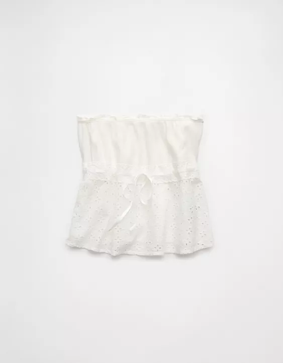 Aeo AE Eyelet Babydoll Tube Top