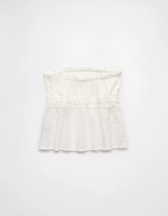 Aeo AE Eyelet Babydoll Tube Top