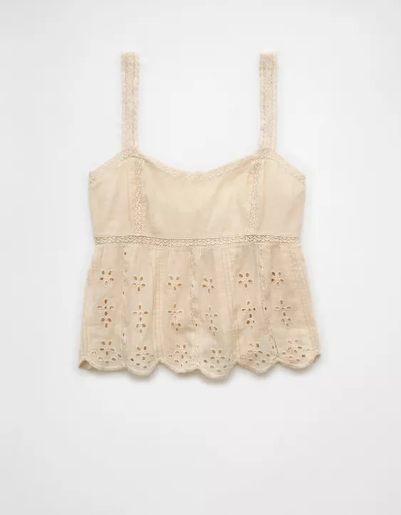 Aeo AE Eyelet Cami