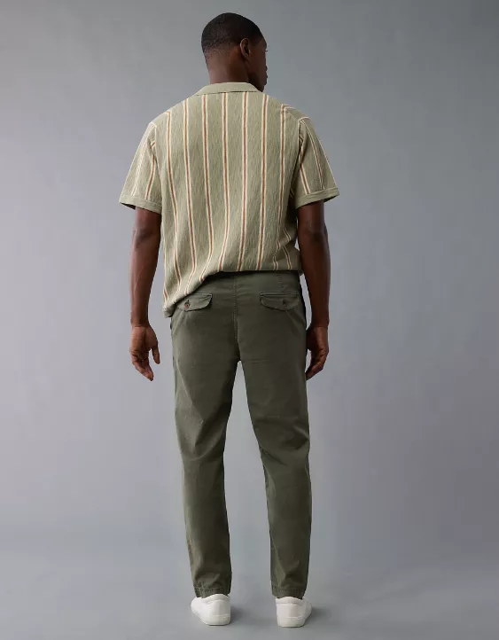 Aeo AE Flex Linen-Blend Athletic Fit Pull-On Pant
