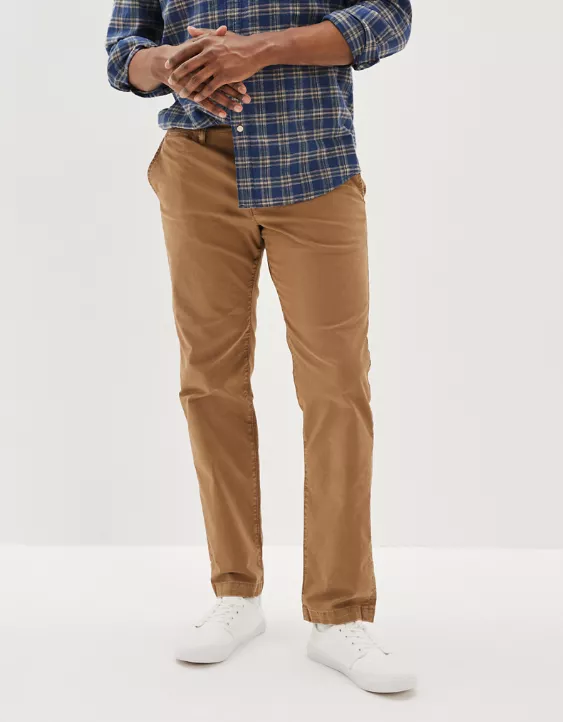 Aeo AE Flex Original Straight Lived-In Khaki Pant