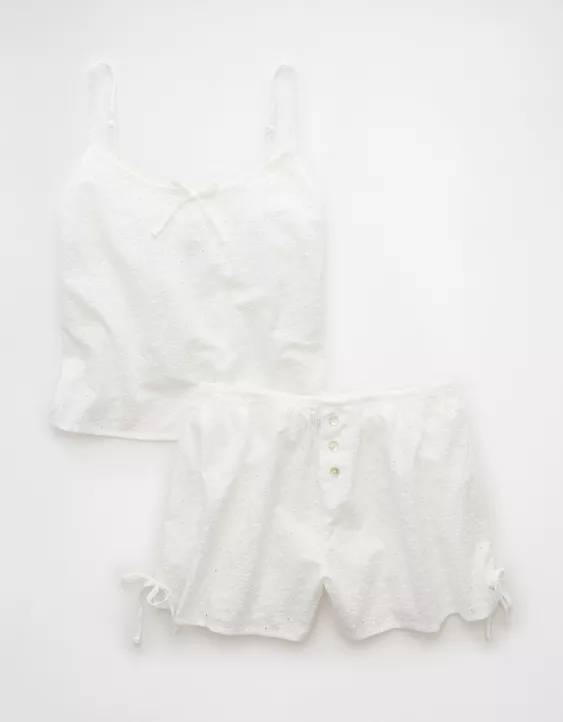 Aeo AE Flirty Woven Tank PJ Set