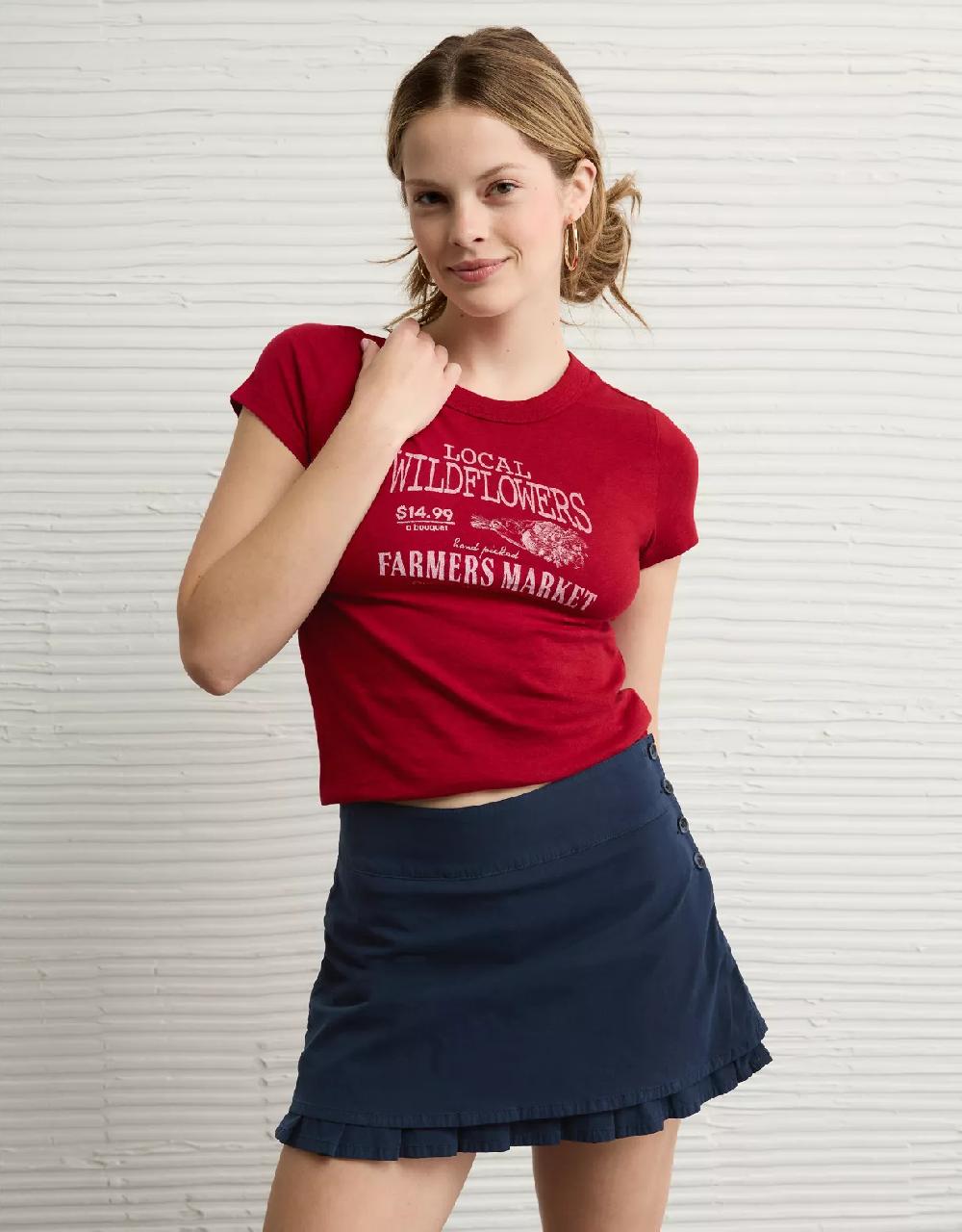 aeo AE Food Graphic Hey Baby Tee