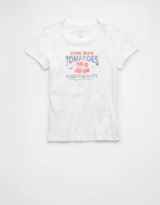 Aeo AE Food Graphic Hey Baby Tee
