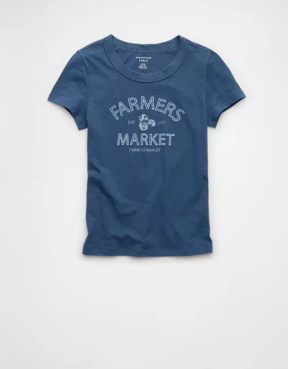 Aeo AE Food Graphic Hey Baby Tee