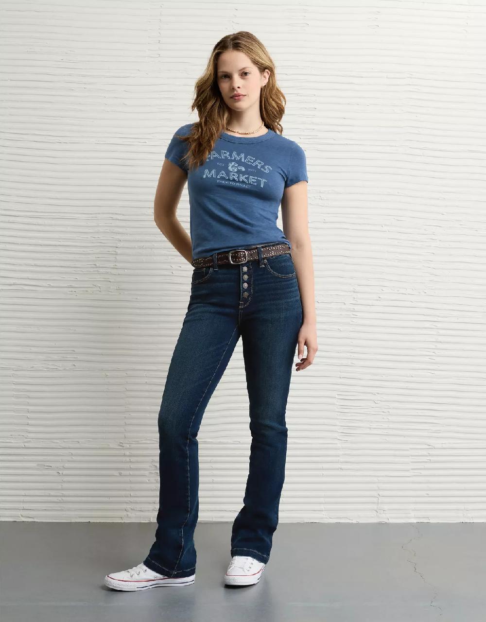 aeo AE Food Graphic Hey Baby Tee