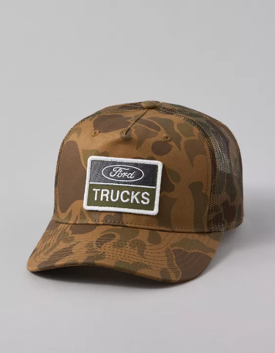 Aeo AE Ford Camo Trucker Hat