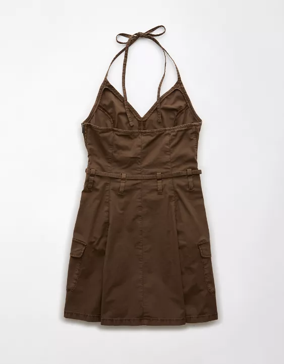 Aeo AE Halter Cargo Mini Dress