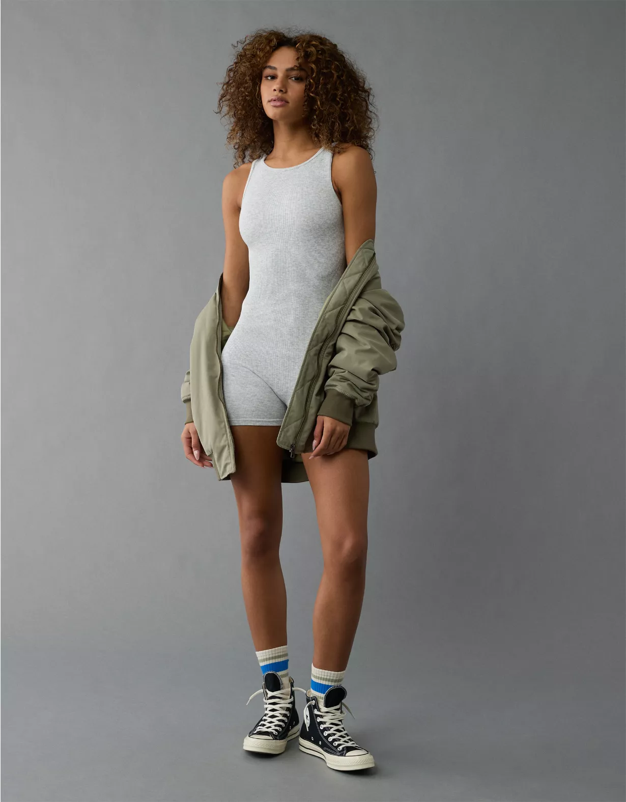 aeo AE High Neck Seamless Lounge Romper