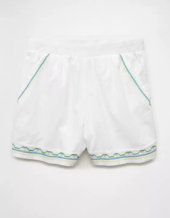 Aeo AE High-Waisted Embroidered Short