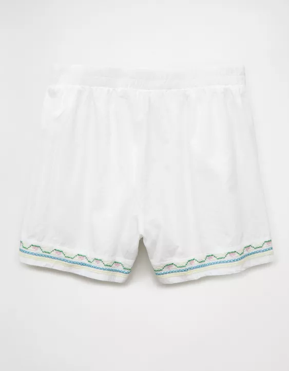 Aeo AE High-Waisted Embroidered Short