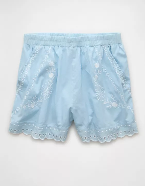 Aeo AE High-Waisted Embroidered Short